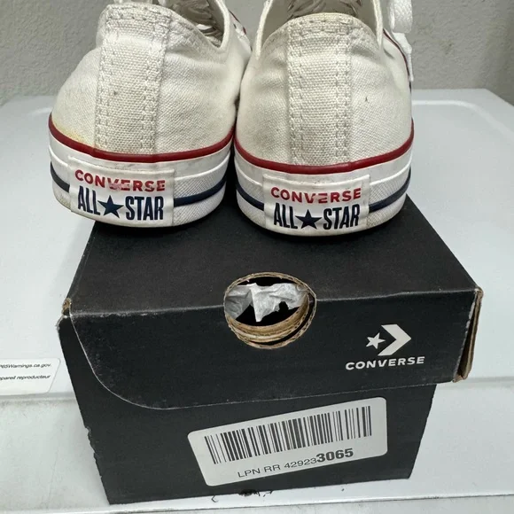 Converse White Chuck Taylor All Star Low Top - Unisex (Mens 8.5/Womens 10.5) - Picture 5 of 8